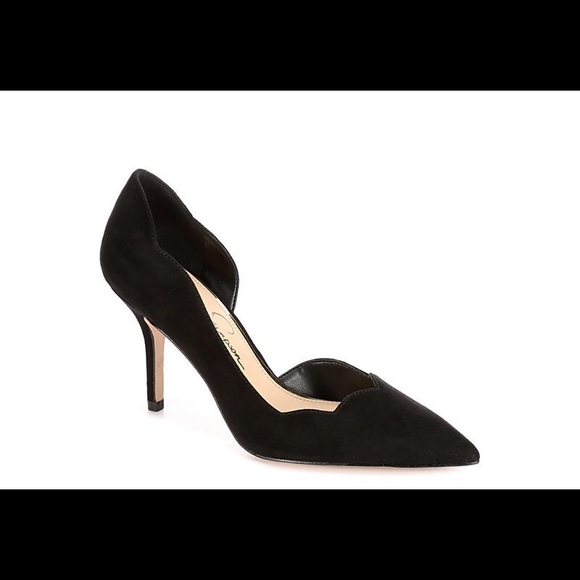 jessica simpson black suede pumps